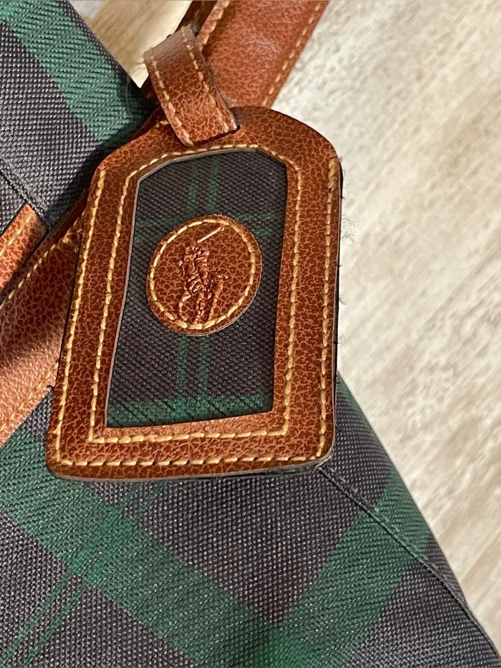Vintage POLO Ralph Lauren Tartan Plaid Large Duffle Bag Unisex